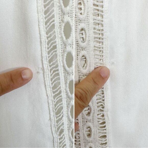 Boho Me White Eyelet Crochet Fringe CoverUp - Picture 12 of 13